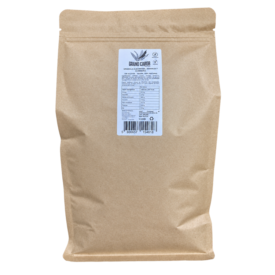 Crunchy Carob, Orange and Almond Granola 1500 g